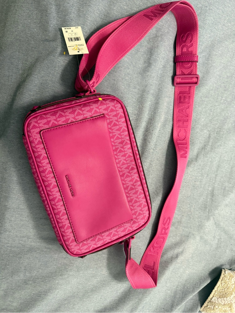 Michael Kors Hot Pink Large Pocket Crossbody Bag